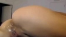 Hot Skinny Tattooed Brunette Creampie